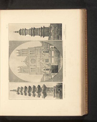 View of a Tower, Façade of the Xishiku Church and View of a Tower