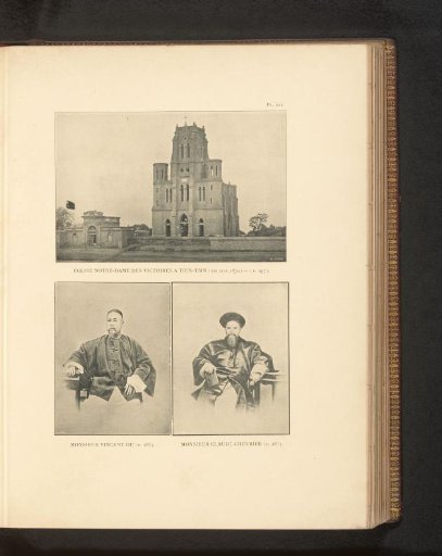 View of the Wanghailou Church in Tianjin, Portrait of Vincent Ou and Portrait of Claude Chevier