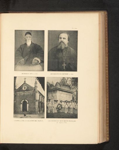 Portrait of Ko, Portrait of Sarthou, View of the Chapel of the French legation and sailors at the French monument