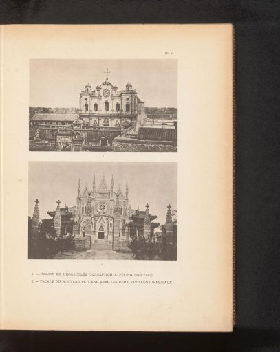 View of the Cathedral of the Immaculate Conception in Peking and View of the Xishiku Church in Peking