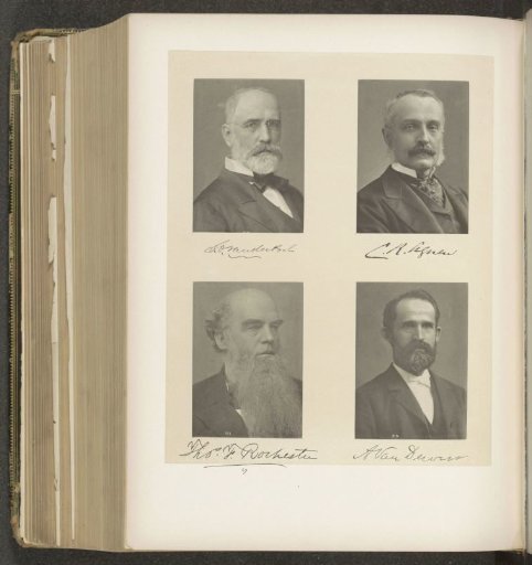 Portraits of four members of the medical society of the state of New York