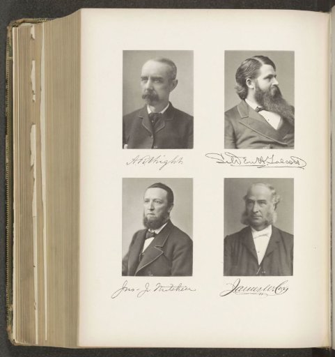 Portraits of four members of the homeopathic society of the state of New York