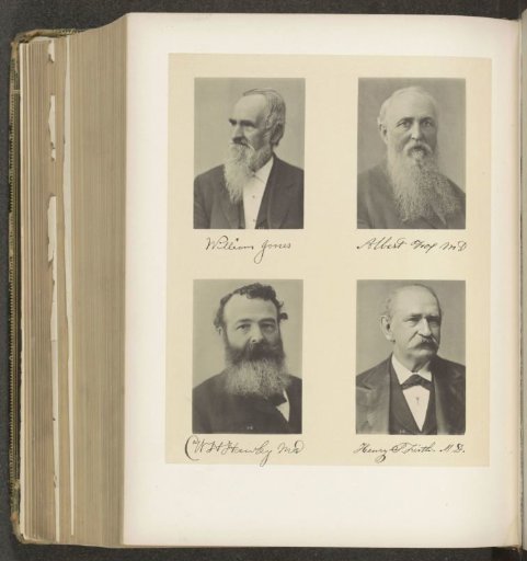Portraits of four members of the medical society of the state of New York