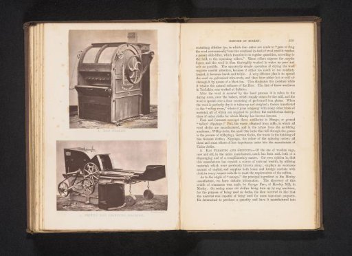 View of a machine for grinding rags