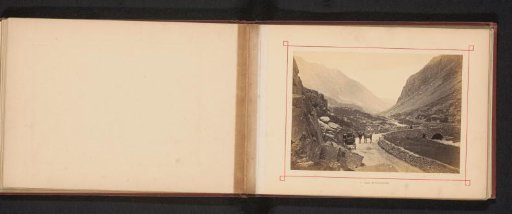 View of an Unknown Man with a Pair and Wagon at the Llanberis Pass