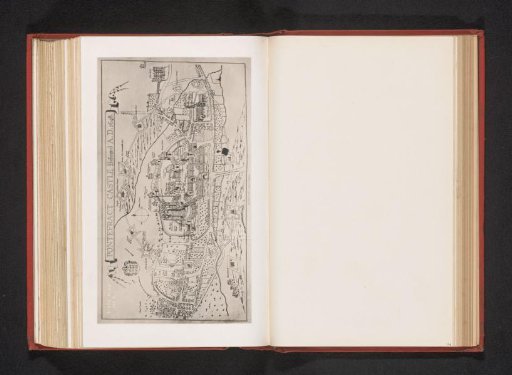 Reproduction of a print of a siege plan of the Siege of Pontefract