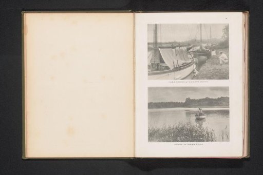 Landscape with boats, river and horses