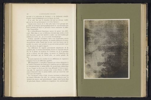 Invisible, transferred layer of an engraving on the flyleaf