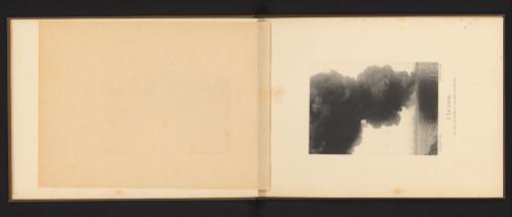 View of a fire in an oil hangar after the explosion of a munitions factory in Oosterweel near Antwerp in 1889