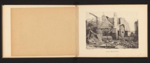 Factory building of Rieth & co. destroyed by an explosion of an ammunition factory in Oosterweel near Antwerp in 1889