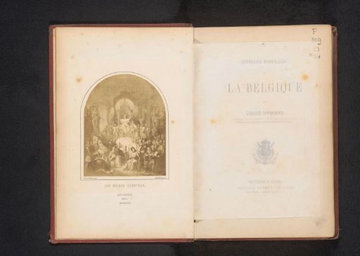 Photographic reproduction of Belgium crowns her famous children by Henri Decaisne