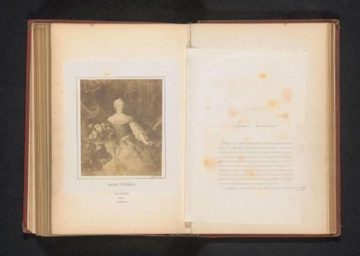 Photographic reproduction of a painted portrait of Maria Theresa (Roman-German Empress) by Martin Mytens