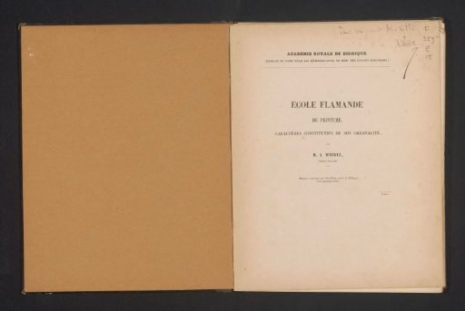 Flemish school of painting : constitutive characteristics of its originality / by A. Wiertz