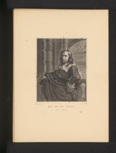 Reproduction of an engraving of a portrait of Jan van den Hecke by Coenraet Waumans