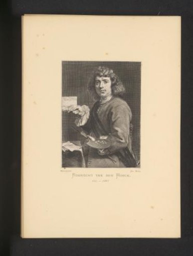 Reproduction of an engraving of a portrait of Robert van den Hoecke by Cornelis van Caukercken