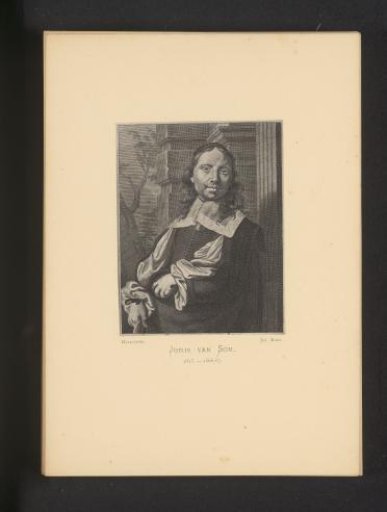 Reproduction of an engraving of a portrait of Joris van Son by Conrad Lauwers