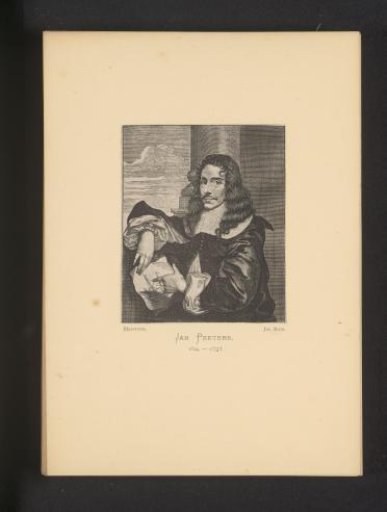 Reproduction of an engraving of a portrait of Jan Peeters by Lucas Vorsterman (I)