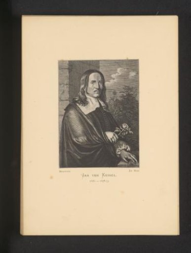 Reproduction of an engraving of a portrait of Jan van Kessel by Alexander Voet (II)