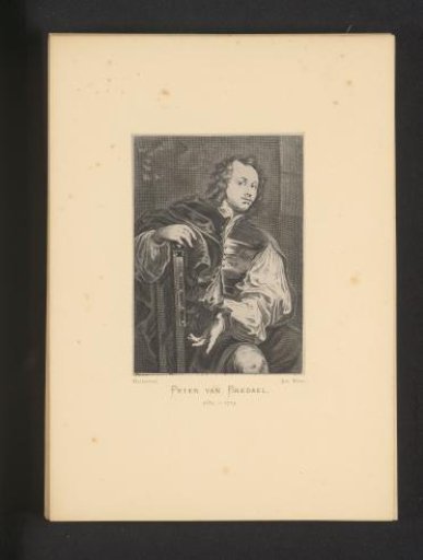 Reproduction of an engraving of a portrait of Peeter van Bedael by Conrad Lauwers