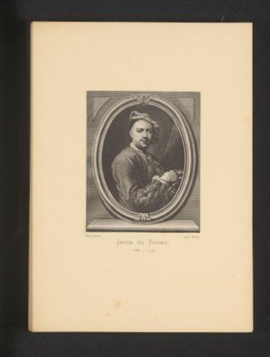 Reproduction of an engraving of a portrait of Jacques Ignatius de Roore by Jan Punt