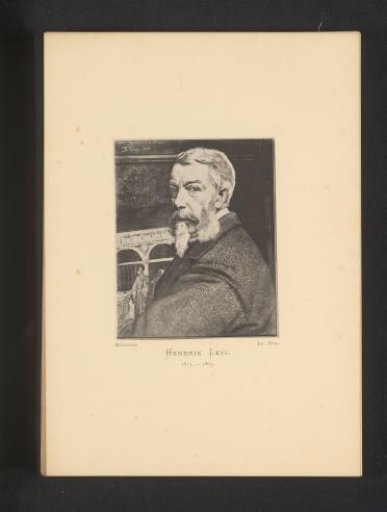 Reproduction of a print of a portrait of Henri Leys