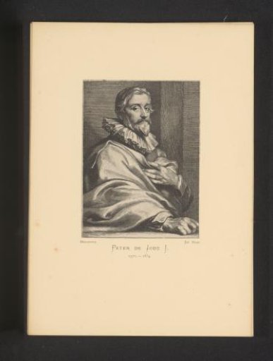 Reproduction of an engraving of a portrait of Pieter de Jode (I) by Lucas Vorsterman (I)