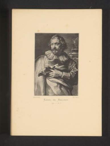 Reproduction of an engraving of a portrait of Karel van Mallery by Lucas Vorsterman (I)