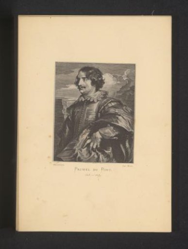 Reproduction of an engraving of a portrait of Paulus Pontius by Paulus Pontius