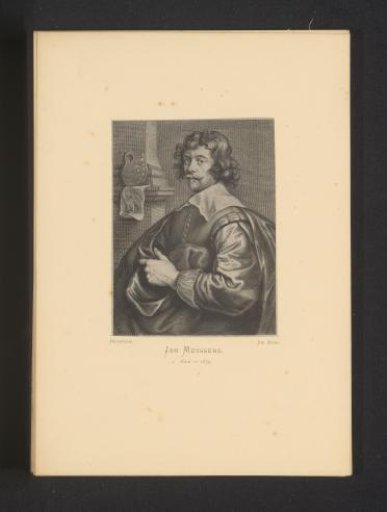 Reproduction of an engraving of a portrait of Joannes Meyssens by Cornelis Galle (II)