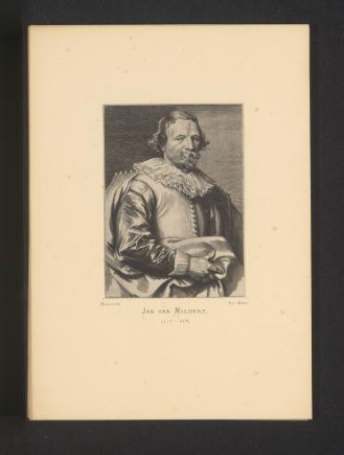 Reproduction of an engraving of a portrait of Johannes van Mildert by Lucas Vorsterman (I)