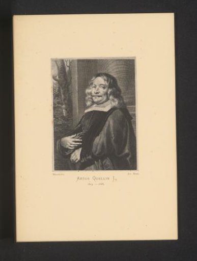 Reproduction of an engraving of a portrait of Artus Quellinus by Richard Collin