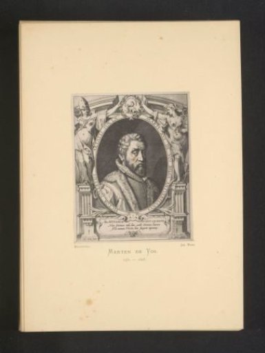 Reproduction of an engraving of a portrait of Maerten de Vos by Aegidius Sadeler