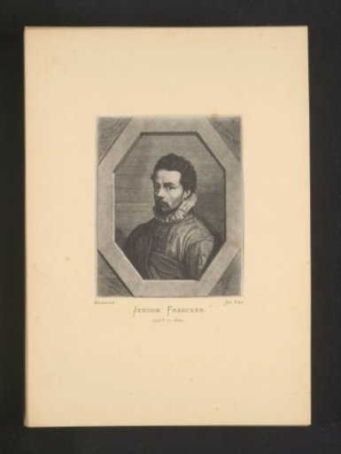 Reproduction of an engraving of a portrait of Hieronymous Francken by Hieronymus Francken (I)
