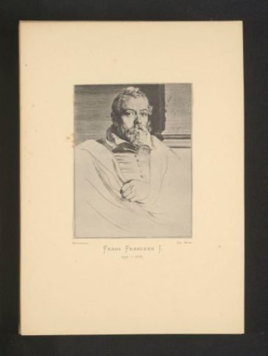 Reproduction of an etching of a portrait of Frans Francken (I) by Anthony van Dyck