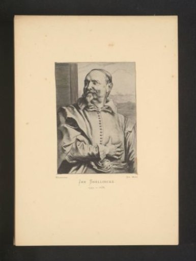 Reproduction of an engraving of a portrait of Jan Snellinck by Pieter de Jode (II)