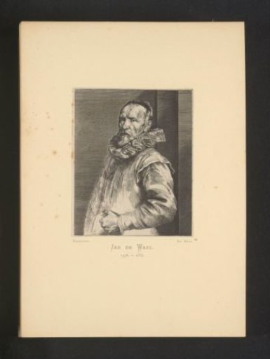 Reproduction of an engraving of a portrait of Hans de Wael by Anthony van Dyck