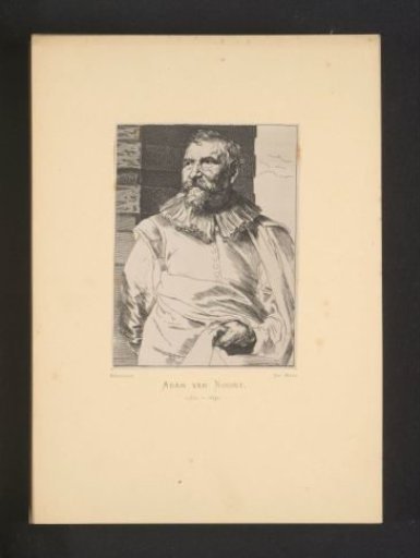 Reproduction of an engraving of a portrait of Adam van Noort by Anthony van Dyck