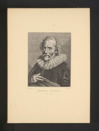 Reproduction of an engraving of a portrait of Abraham Bloemaert by Hendrik Snyers