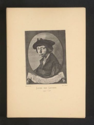 Reproduction of an engraving of a self-portrait by Lucas van Leyden