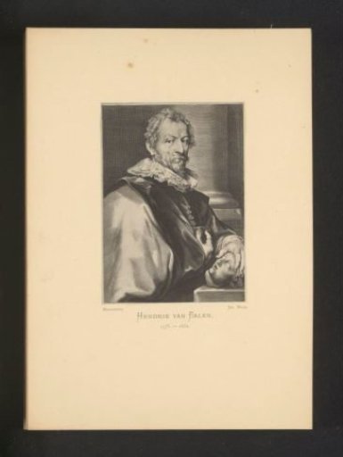 Reproduction of an engraving of a portrait of Hendrik van Balen by Paulus Pontius