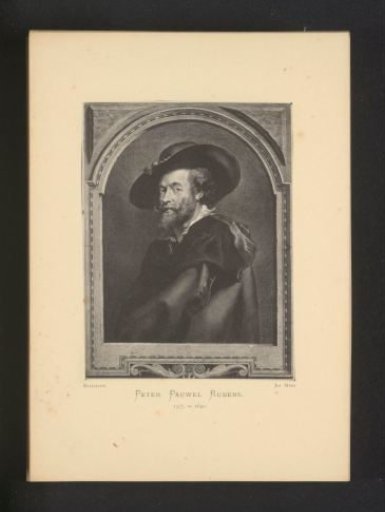 Reproduction of an engraving of a portrait of Peter Paul Rubens by Paulus Pontius