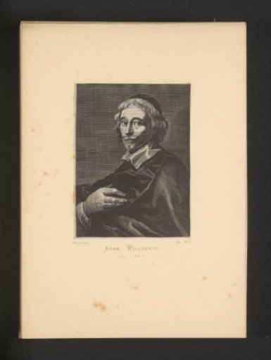 Reproduction of an engraving of a portrait of Adam Willaerts by Franciscus van der Steen