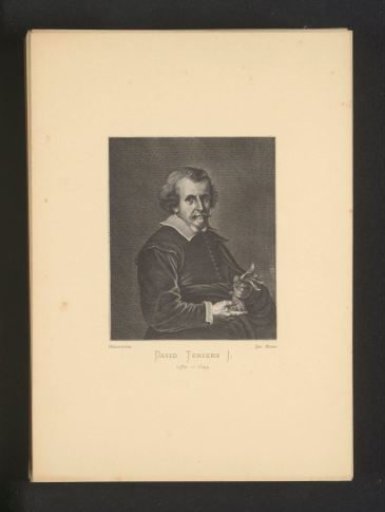 Reproduction of an engraving of a portrait of David Teniers (I) by Pieter van Lisebetten
