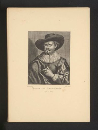 Reproduction of an engraving of a portrait of Willem van Nieulandt (II) by Joannes Meyssens