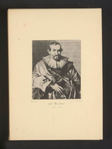Reproduction of an engraving of a portrait of Jan Wildens by Paulus Pontius