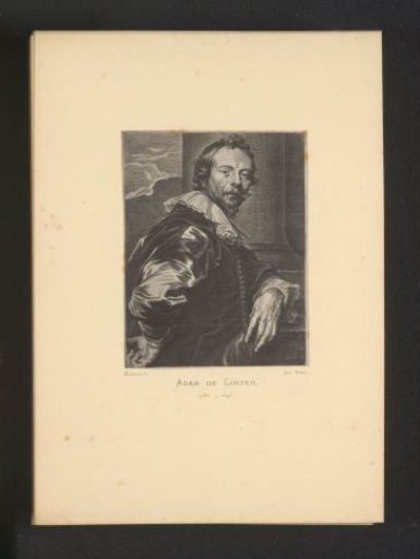 Reproduction of an engraving of a portrait of Adam de Coster by Pieter de Jode (II)