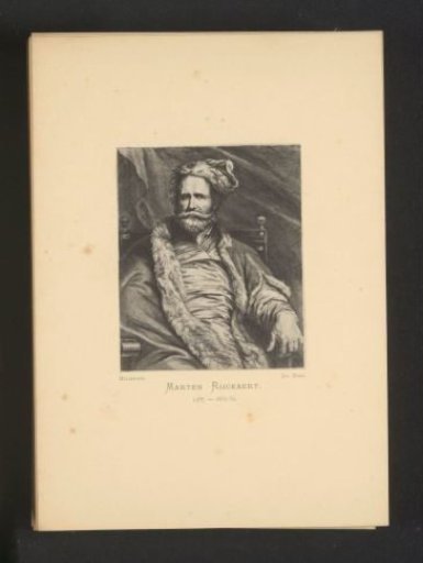 Reproduction of an engraving of a portrait of Marten Rijckaert by Jacob Neef