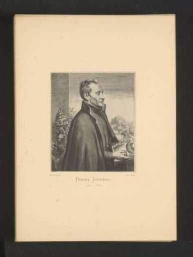 Reproduction of an engraving of a portrait of Daniël Seghers by Paulus Pontius
