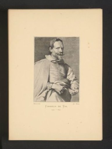 Reproduction of an engraving of a portrait of Cornelis de Vos by Lucas Vorsterman (I)