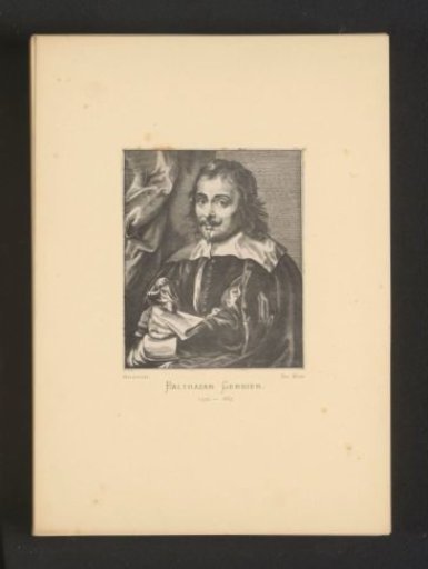 Reproduction of an engraving of a portrait of Balthasar Gerbier by Coenraet Waumans